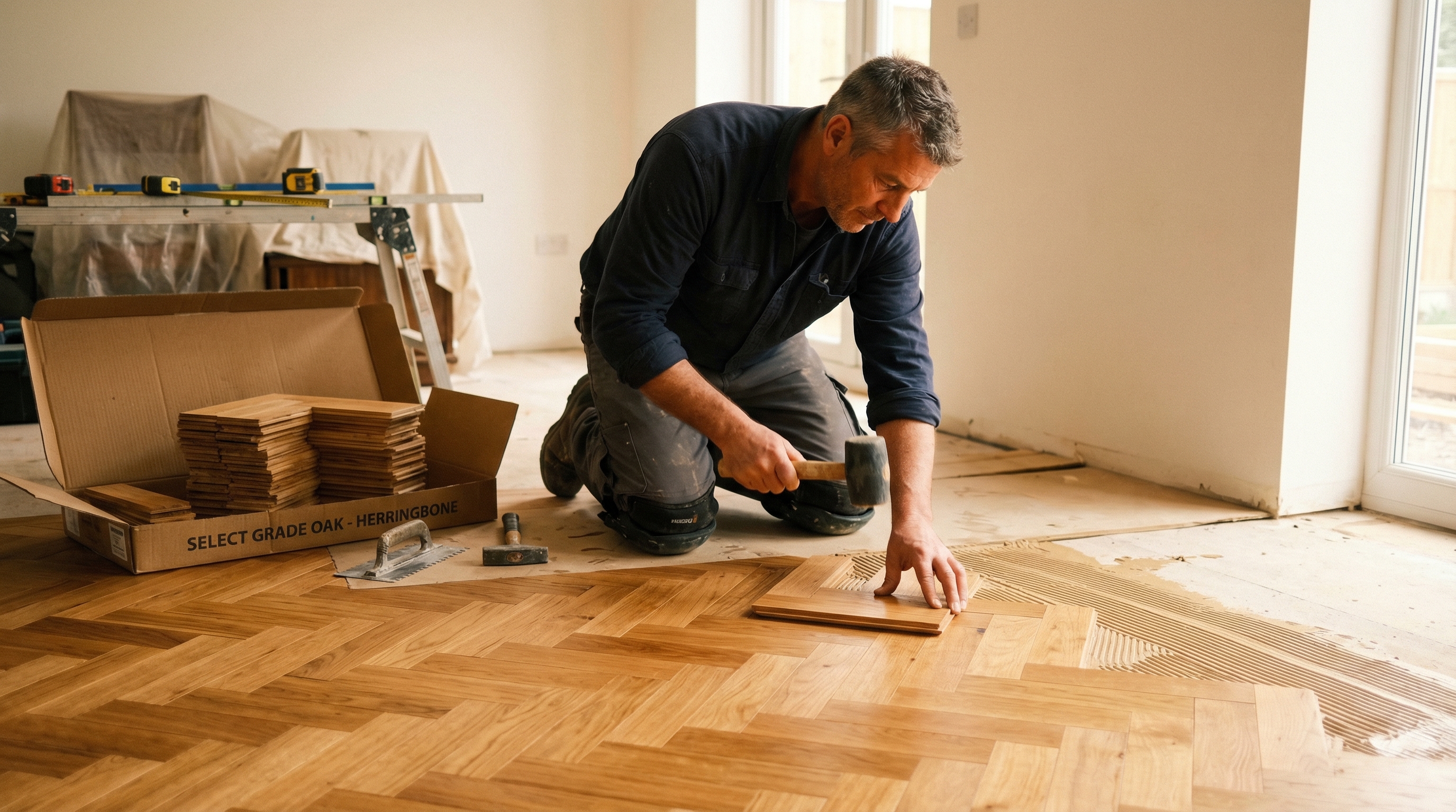 Tarima flotante y alicatado Barceloneta